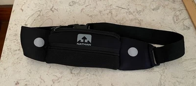 Nathan Cinturón Cintura Ligero Reflectante Correr Senderismo Negro Ajustable Foto 1 de 3