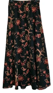 Vintage Stonebridge Damen Maxi Wendbarer langer Rock in kleinen Blumen Boho - Bild 1 von 6