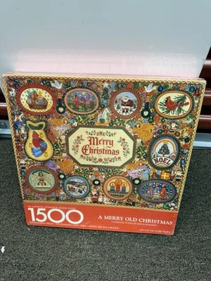 Vintage Springbok 1500 Piece Jigsaw Puzzle A Merry Old Christmas Sealed - Image 1 of 4