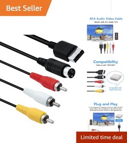 5.58ft Composite RCA Cable for Sega Dreamcast - Perfect Gaming Upgrade