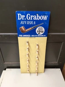 Vintage Dr. Grabow Riviera Tobacco Pipe Cardboard Easel Back Display Advertising - Picture 1 of 7
