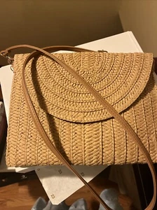 Straw Sling Purse - Picture 1 of 4