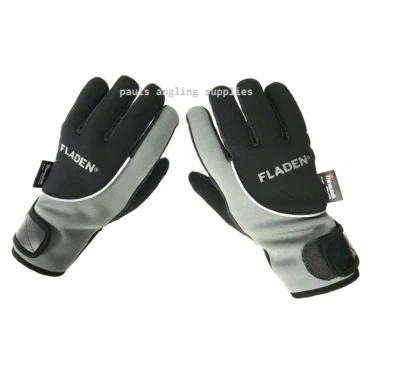 Fladen Fishing Neoprene Gloves Thinsulate Lining anti-slip palm ALL SIZES 1822