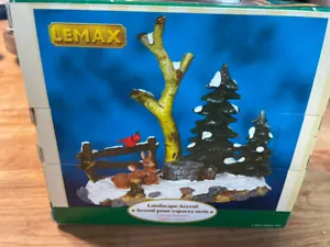 LEMAX - Curious Bunnies - #13353- Landscape Accent - 2001 NEW - Picture 1 of 11