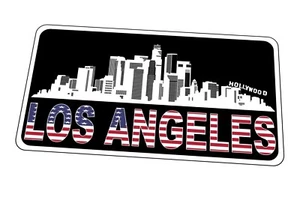 Los Angeles Metal Sign Holiday Souvenir Metal Wall Plaque Hanging Gift Sign - Picture 1 of 1