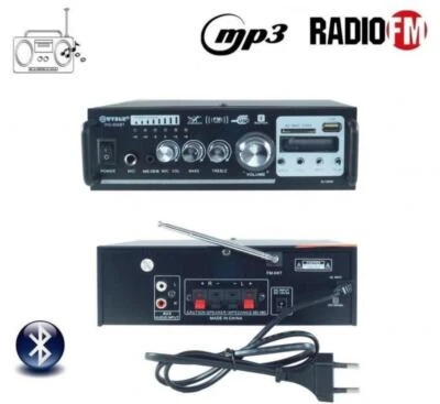 AMPLIFICATORE AUDIO STEREO 2 CANALI BLUETOOTH USB SD MP3 KARAOKE WG-806BT - Immagine 1 di 3