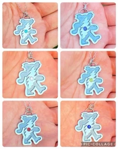 Sterling Silver Dancing Bear With Your Choice of Gemstone - Bild 1 von 7