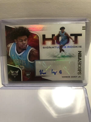 2020-21 VERNON CAREY JR. PANINI NBA HOOPS RC AUTO HOT SIGNATURES ROOKIE - Image 1 of 4