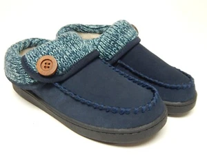 Life is Good Size US 8 M Women's Suede Slip-On Clogs House Slippers Navy Blue - Picture 1 of 7