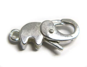 Karabinerverschluss. 925er Sterling Silber. Elefant. Kettenverschlüsse. 14x7mm. - Picture 1 of 5