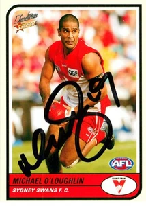 Signed 2005 SYDNEY SWANS AFL Premiers Card MICHAEL O'LOUGHLIN - Bild 1 von 2