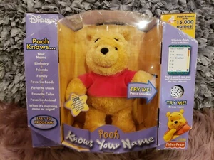 Oso de peluche interactivo Fisher Price Disney Winnie Pooh Know Your Name RARO NUEVO EN CAJA - Imagen 1 de 12