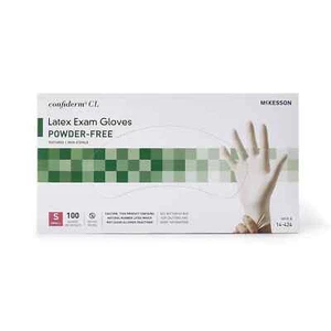 Guante de examen de látex McKesson Confiderm longitud estándar del puño MEDIANO 100 por caja - Imagen 1 de 3