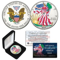 2020 1 oz Colorized 2-Sided American Silver Eagle Coin (BU) with BOX & COA *NEW*