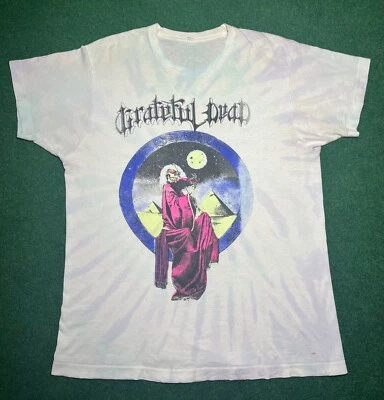 Camiseta De Colección Años 80 RARA Grateful Dead PAPEL DELGADA Blues Of Allah Let It Grow Shroom XL Foto 1 de 4