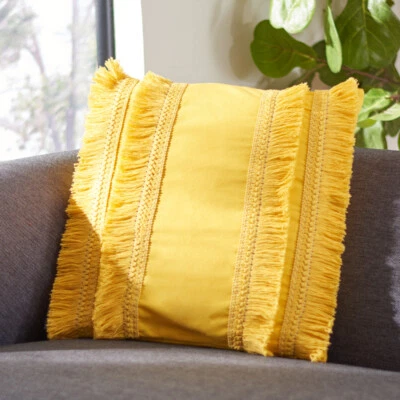 SAFAVIEH Grema Pillow | Yellow | - Image 1 of 4