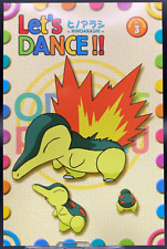 Cyndaquil Pokemon Postcard Let's dance!! Banpresto 1999 Limited Illustration Art