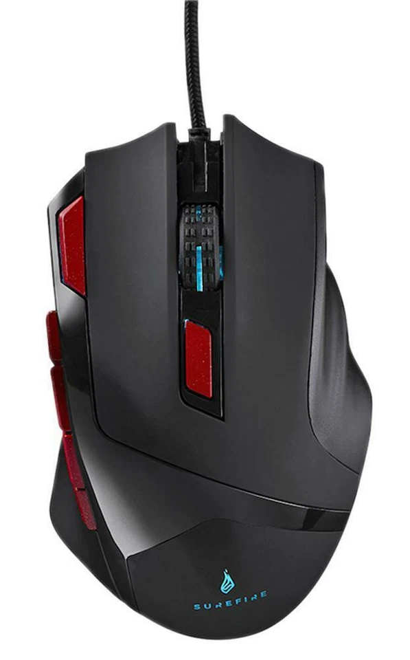 Eagle Claw 8 Button RGB Gaming Mouse, Black - 48817 - Image 1 of 2