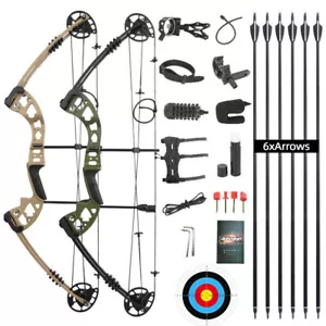 Compound Bow 30-55LBS Set Let-off 70% Fishing Hunting Adjustable Adult Target RH - Picture 1 of 24