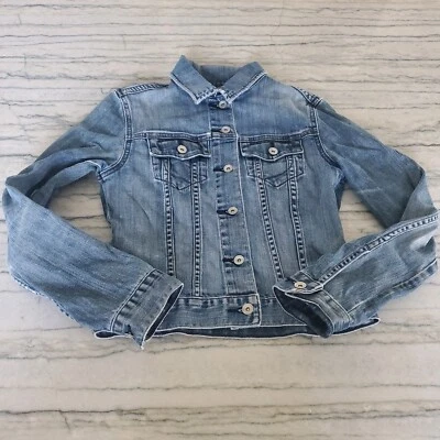 Chaqueta vaquera Paper Denim & Cloth para mujer lavado medio talla 1 (pequeña) Foto 1 de 4