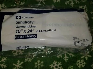 4 pks 24/ea NEW Sealed Covidien (Coviden) Simplicity Garment Liner Extra Heavy - Picture 1 of 1