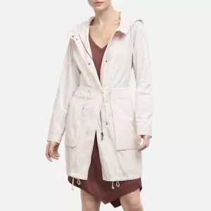 Kenneth Cole Womens XS Blush Pink Pockets Hooded Zip Up Anorak Jacket NWT - Picture 1 of 2