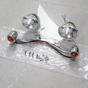 Passing Turn Signal Lamp Driving Fog Spot Light Bar Fits For Harley Motorcycle - Bild 1 von 13