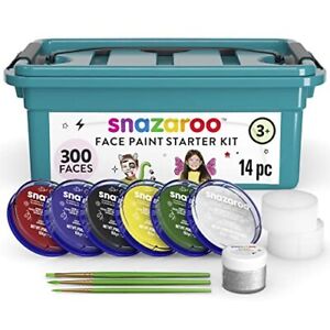 Snazaroo Face Paint Mini Starter Kit 14 Piece Set 6 Colors