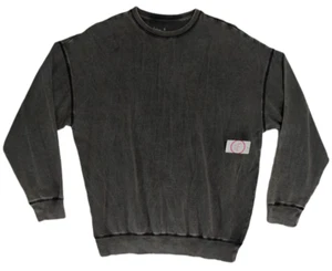 Flirtitude Active Womens Pullover Baggy Sweater Crew Neck Faded Black Size SMALL - Picture 1 of 6