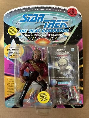 Figura de acción Star Trek The Next Generation Lieutenant JG Worf 1993 Playmates Foto 1 de 4