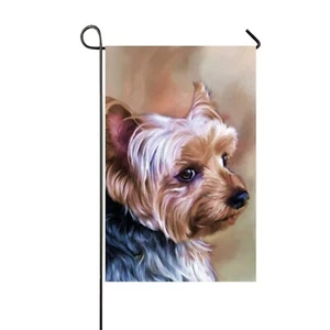 Yorkie Dog Garden Flag Welcome - Dogs House Flags Yorkshire Flags Double Side... - Picture 1 of 7