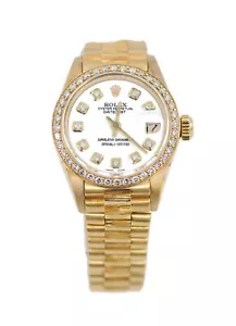 Rolex Datejust Bark Diamond 18K Yellow Gold Watch 6927 - Picture 1 of 5
