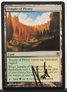 Magic the Gathering MTG Signed Born of the Gods 165/165 Temple of Plenty NM - Picture 1 of 2
