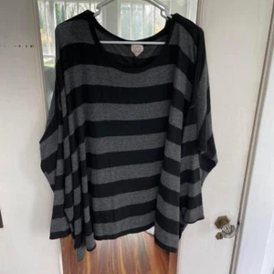 Jersey oversize a rayas gris y negro #rayas - Imagen 1 de 2