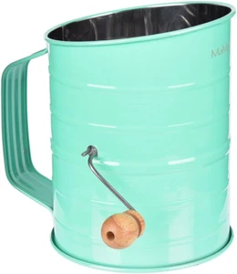 Stainless Steel Baking Hand Crank Flour Sifter with 2 Wire Agitator 3 Cup - Picture 1 of 12