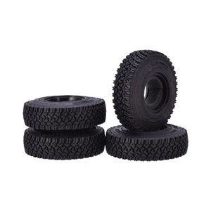 AUSTARHOBBY 4x 1.55Inch Rubber Wheel Tires For RC Crawler Car Axial Tamiya CC01 - Picture 1 of 11