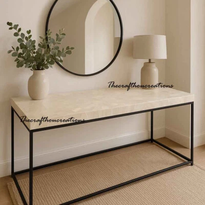 Selenite Stone Center Dining Table Sunburst Art Crystal Healing Gemstone Decor - Image 1 of 4