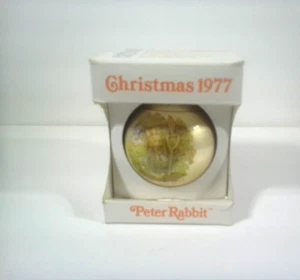Schmid 1977 Peter Rabbit #1 Christmas Ornament Ball Original Box Xmas VTG - Picture 1 of 4