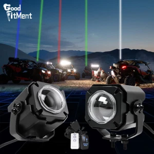 For Kawasaki Teryx 750/800 Mule 3000 RGBW Laser LED Whip Lights Whipless Remote - Picture 1 of 14