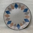 Ucagco Stoneware Revelry Japan Decorative Plate Retro Diamond Design Textured