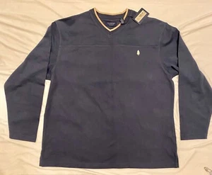 Roundtree & Yorke Men SHIRT Long Sleeve-XL-Dark Blue (Nights)-Cotton Knit-NEW - Picture 1 of 5