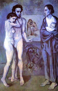 Picasso 1954 Druck "La Vie" mit Echtheitszertifikat. € $ UNIKAT Pablo Picasso blaue Periode SELTENE KUNST - Bild 1 von 1