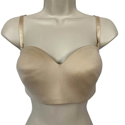 Wacoal Bra 36DD Staying Power Wire Free Strapless Longline Bridal Beige 854372 - Image 1 of 4