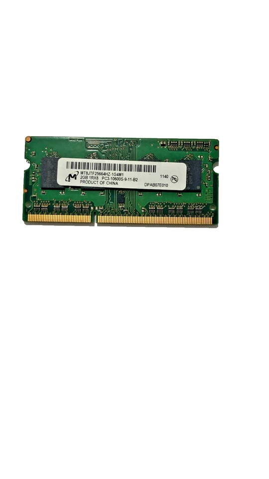 RAM MICRON MT8JTF25664HZ-1G4M1 2GB PC3 10600S DDR3 SODIMM PER NOTEBOOK - Immagine 1 di 1