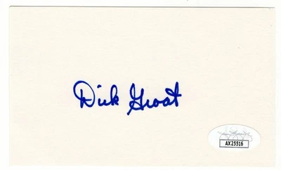 Dick Groat Signed Autographed Index Card Pirates Cardinals JSA AX25516 - Image 1 of 2