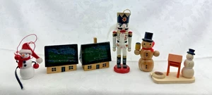 Echt Erzgebirge / 6 Teile verschiedene Holzkunst Artikel - wie Fotos  /DA - Picture 1 of 5