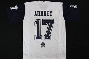 BRANDON AUBREY SIGNED FOOTBALL ALT JERSEY Dallas Cowboys XL BAS COA - Picture 1 of 5