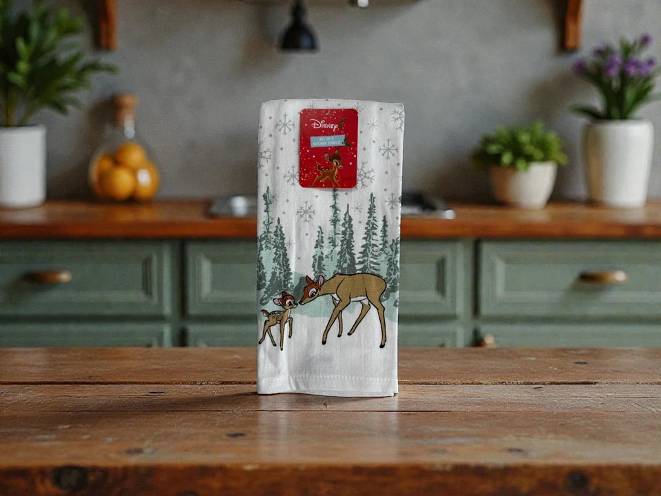 Juego de dos toallas de cocina de Navidad Disney Bambi y Madre Foto 1 de 4