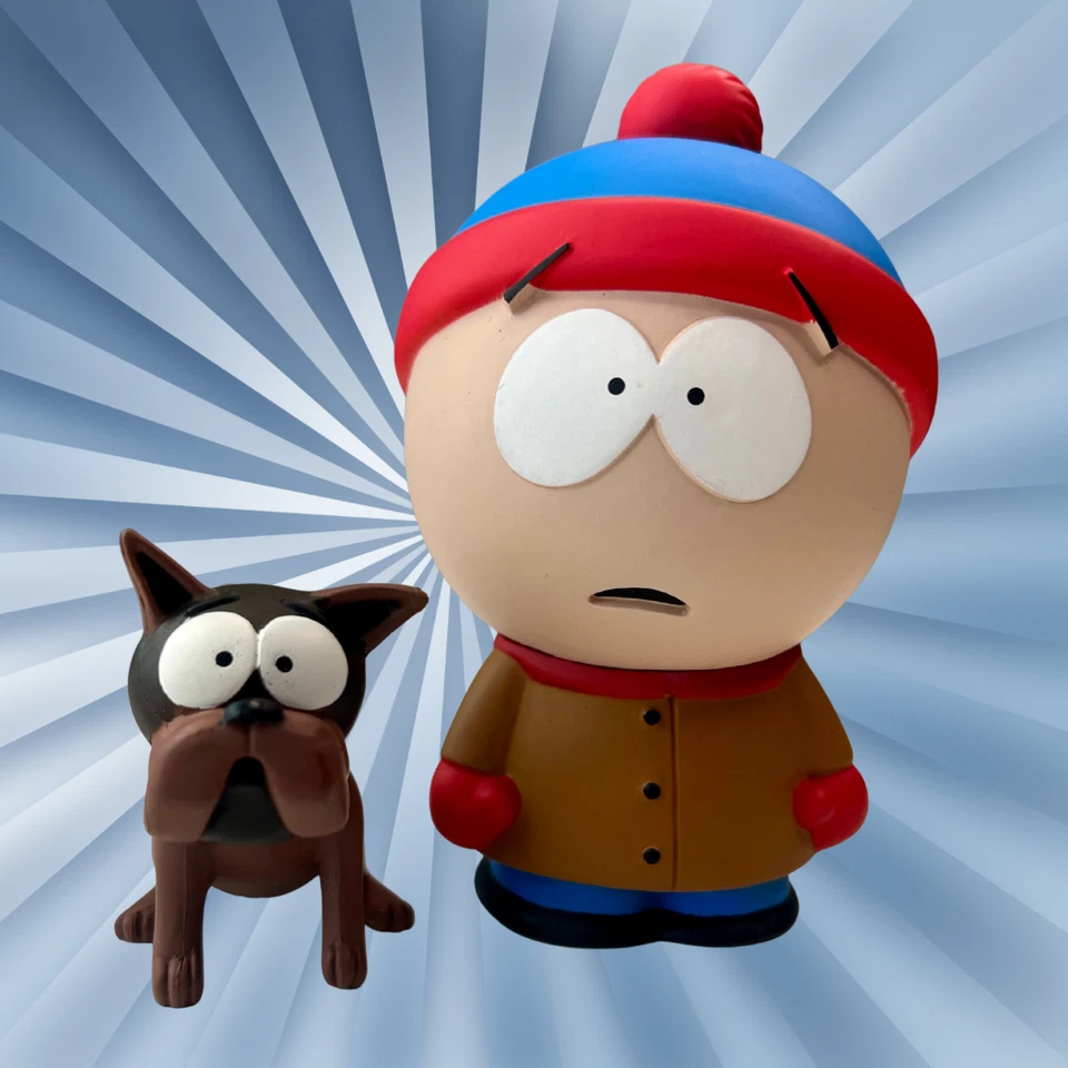 South Park Stan con figura sparky, Mirage 2003, conjunto de colección central de comedia como nuevo Foto 1 de 4