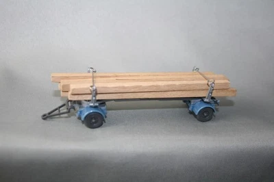 Wiking 1:87 Langholzanhänger (Typ 2), CS 510/1 D/D, silbern/mattgraublau - Bild 1 von 4